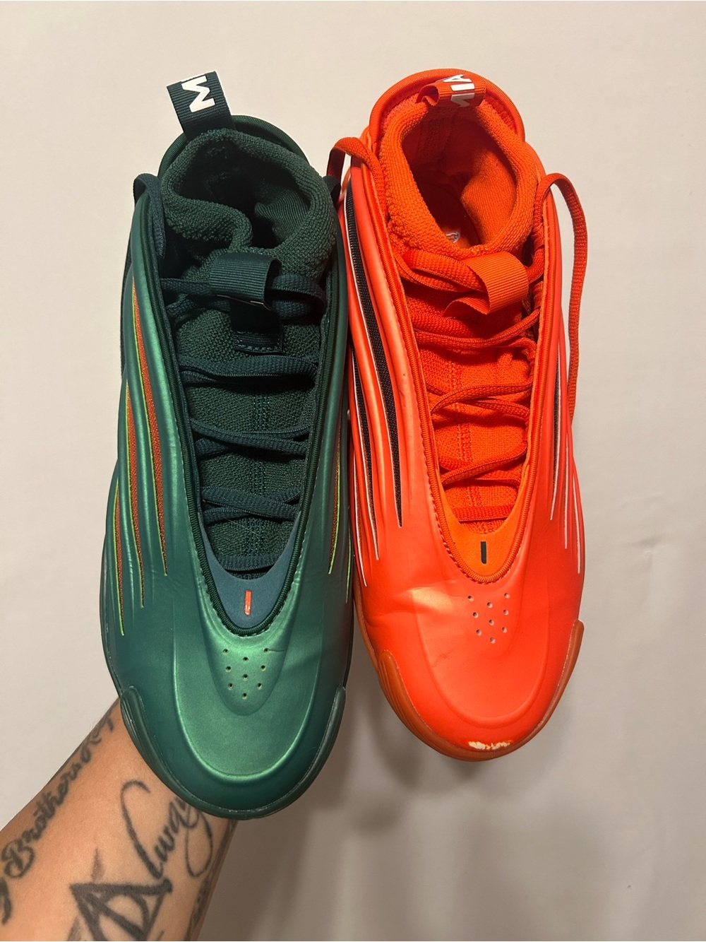 University of Miami Adidas Harden Basketball Sneakers